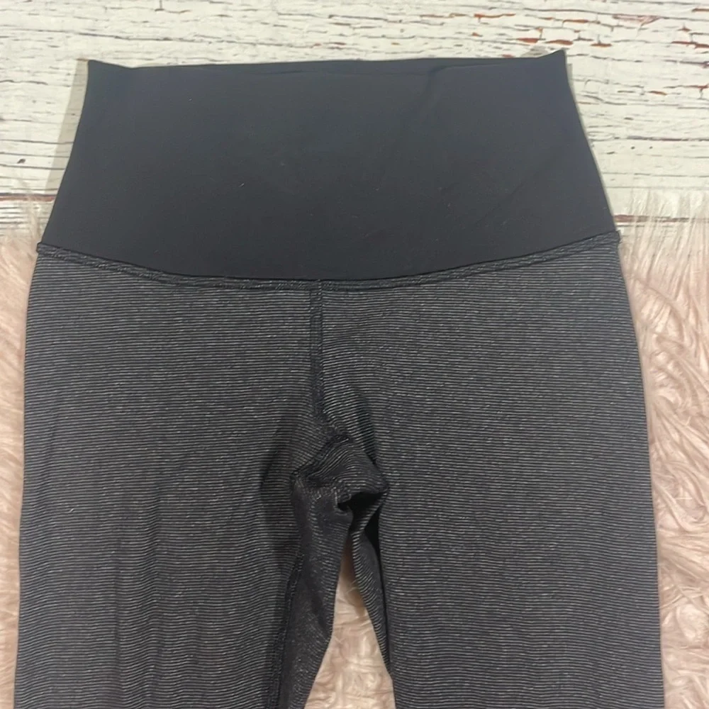 Lululemon Striped High Rise Luon Wunder Under Leggings